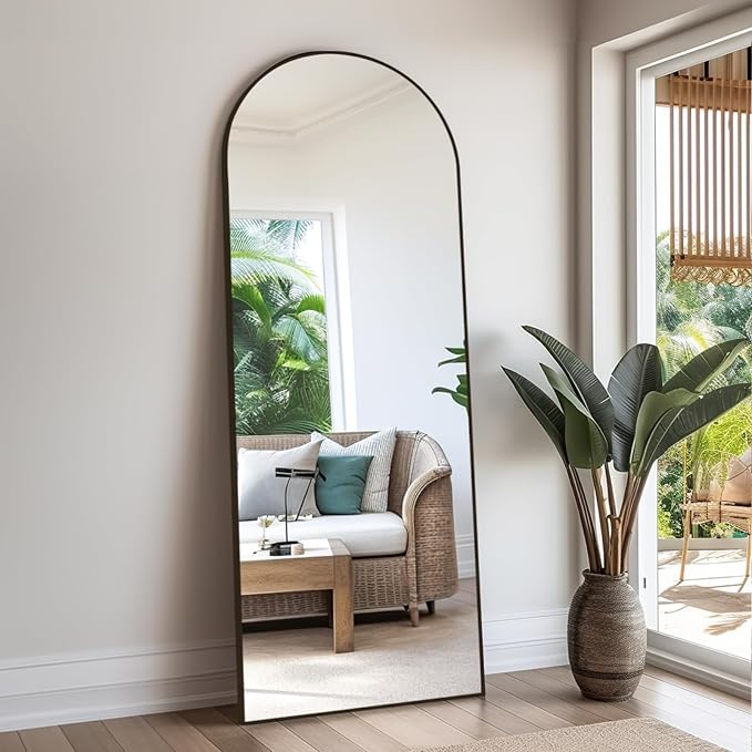 Rowjut Floor Mirror Arched Full Length Mirrors, Mirror Full Length Standing - Image 2