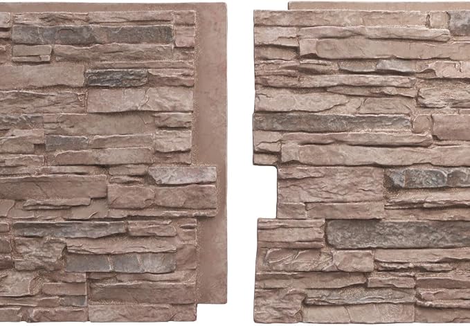 EverStone Canyon Ridge Faux Stone Panel, 45 3/4"W x 24 1/2"H x 1 1/4"D - Image 8