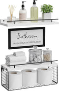 WOPITUES Floating Shelves for Wall Decor Sign, Bathroom Organizer and Storage by WOPITUESOfficial