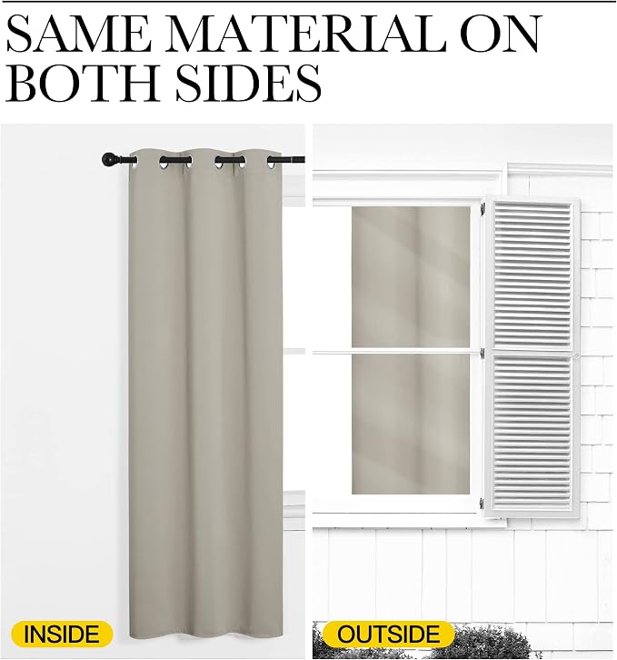 NICETOWN Blackout Curtains for Bedroom, 72 inches Long Curtains & Drapes for - Image 6