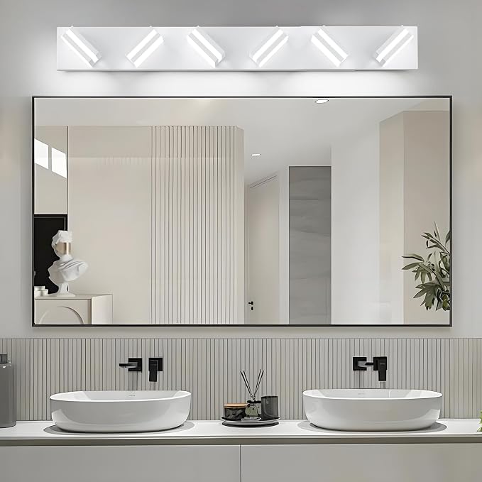 IZORRO LED Modern Bathroom Lights Fixtures, Matte White Acrylic Wall Lighting - Image 7