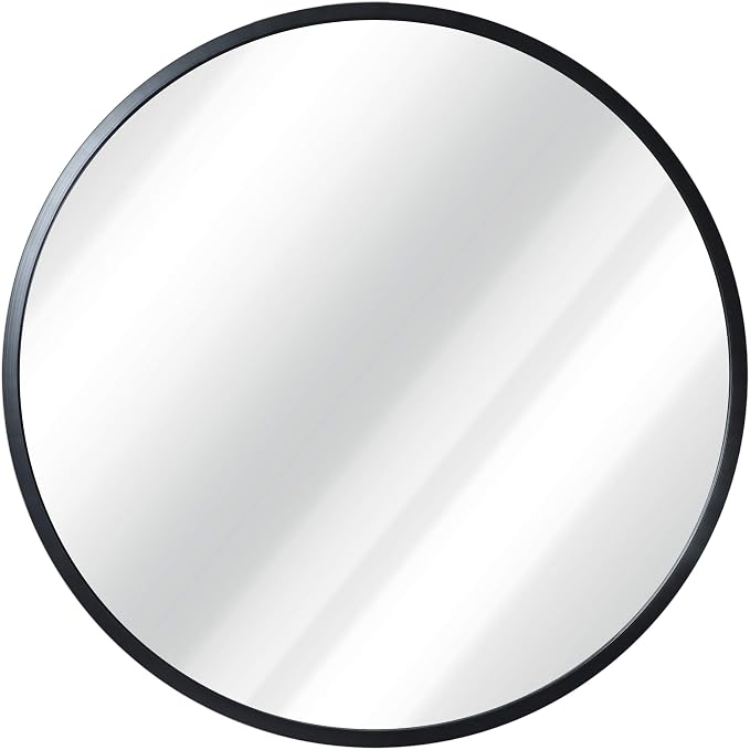 HBCY Creations Round Mirror, Living Room and More, Modern Minimalist Mirror - Image 4