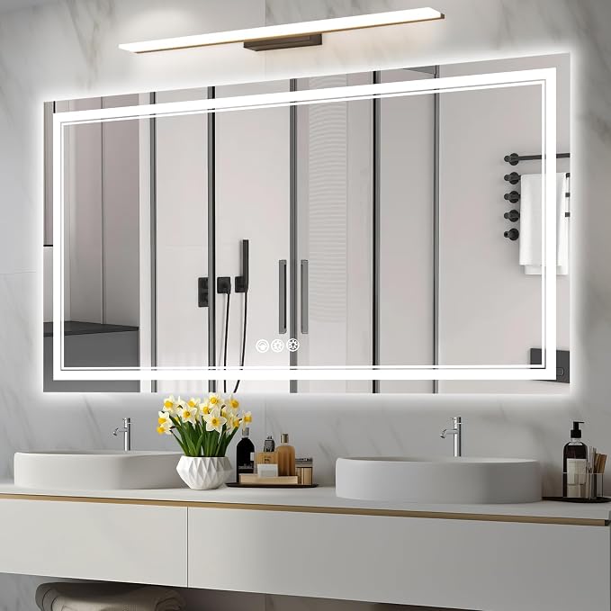 Ratsamee 55x30 Inch Led Mirror for Bathroom by RATSAMEE