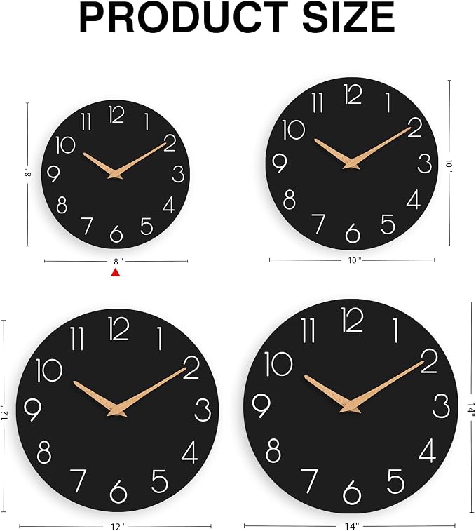 cicininc Wall Clock, Decorative Battery Operated Wall Clocks - Image 5