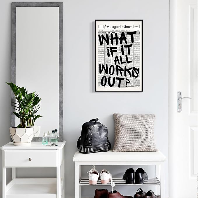 What If It All Works Out Canvas Wall Art, Positive Affirmations Wall Decor - Image 6