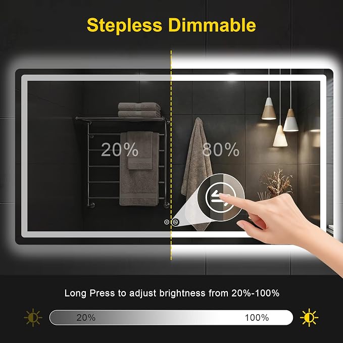 LED Bathroom Mirror with Lights - Image 5