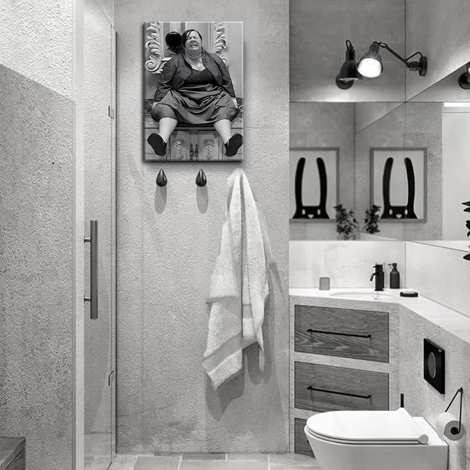 Funny Bathroom Canvas Wall Art Set of 2 - Image 4