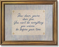 Vintage Gold Framed Wall Art Slow Down You're Doing Fine Music Poster Uplifting by Unknown