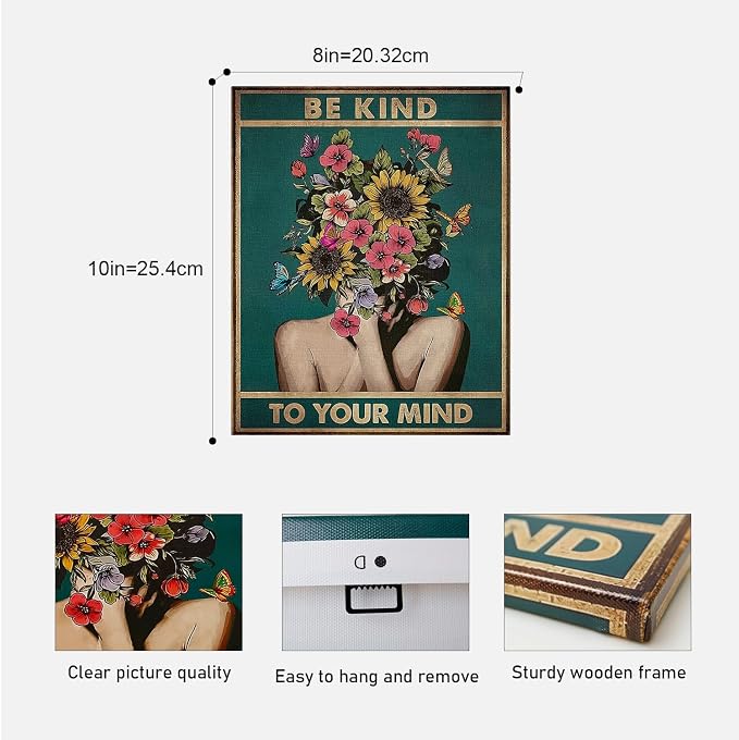 DIHSIEG Inspirational Canvas Wall Art funny bathroom wall art Print Poster - Image 2
