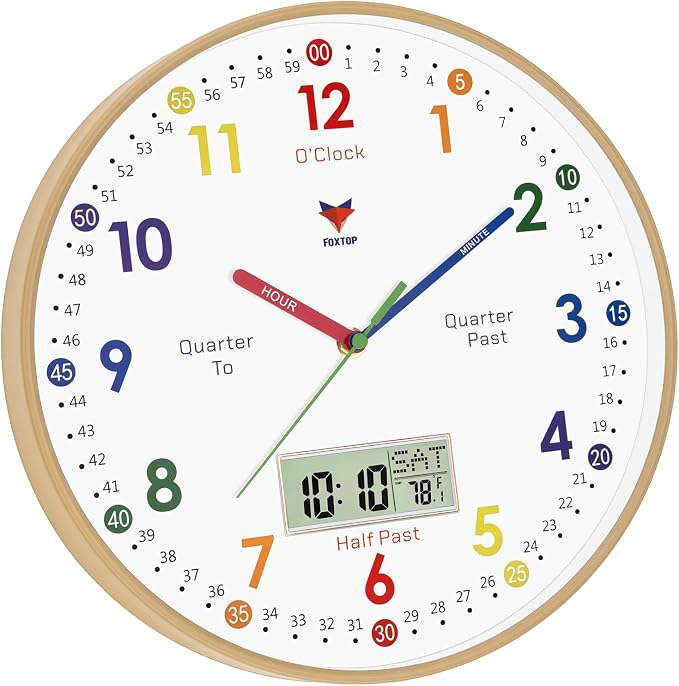 Foxtop Digital and Analog Learning Clock - Image 6