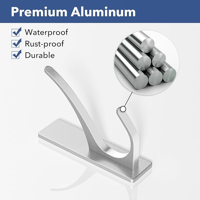 pickpiff Stick on Hooks for Hanging, Extra Sticky 6KG, Coat Hook on Door for - Image 5