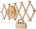 SCUNDA Wall Rack with 16 Hooks, Wooden Wall Expandable Coat Rack by SCUNDAHOME