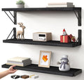 BAYKA Wall Mounted Floating Shelves, Wood Floating Wall Shelf by Bayka