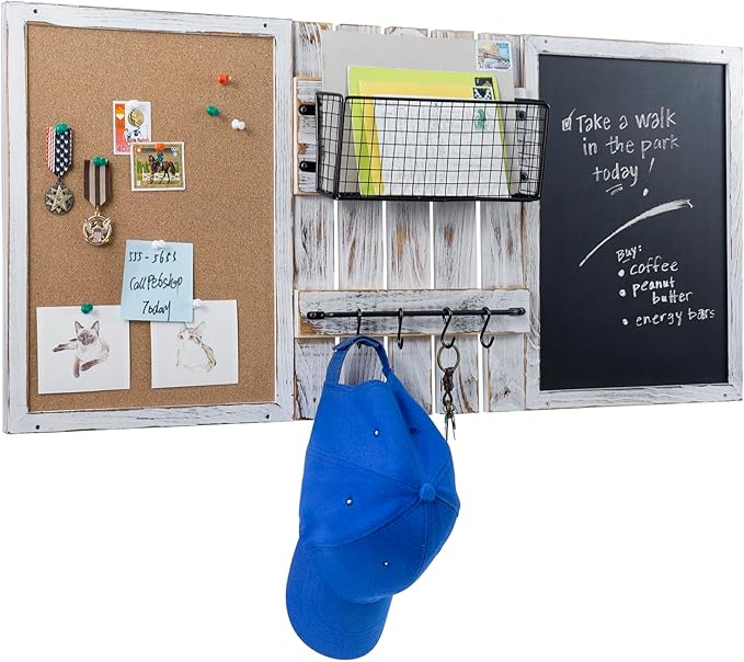 MyGift 3 Panel Wall Mounted Entryway Bulletin Board Combo Set by MyGiftHome