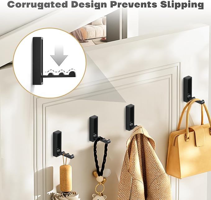 Folding Wall Hooks, Heavy Duty Zinc Alloy No Rust Fold Up Hooks - Image 4