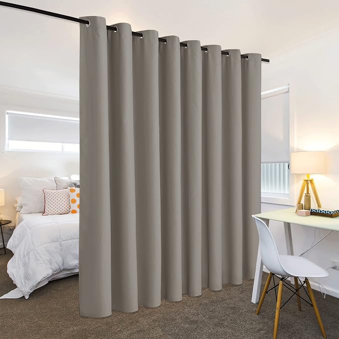 RYB HOME Extra Wide Curtains for Divider Room Separation Soundproof Temporary - Image 3