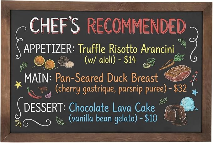 MyGift 35-Inch Wall-Mounted Chalkboard Sign, Vertical/Horizontal Hanging by MyGiftHome