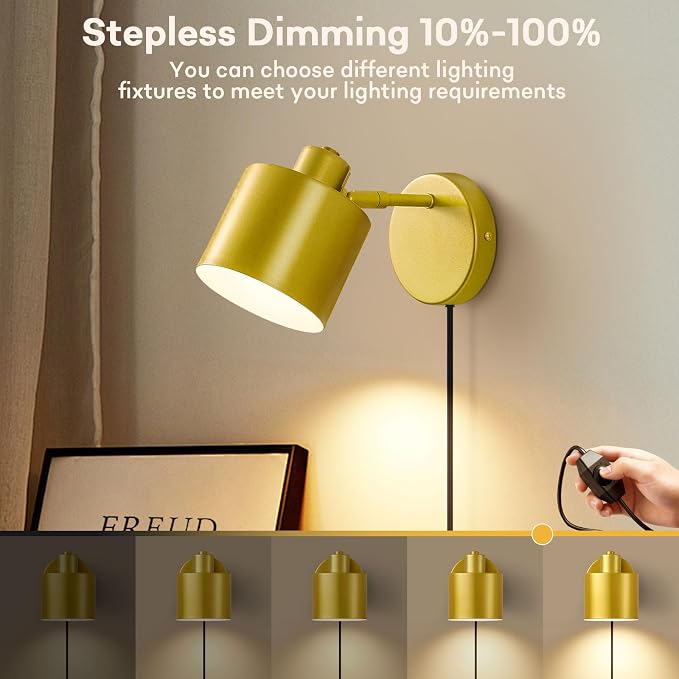 Lightess Plug in Wall Sconce - Image 4