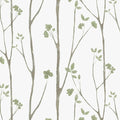Timeet Green White Leaf Floral Boho Wallpaper 16" x 393.7" Self-Adhesive by Timeet