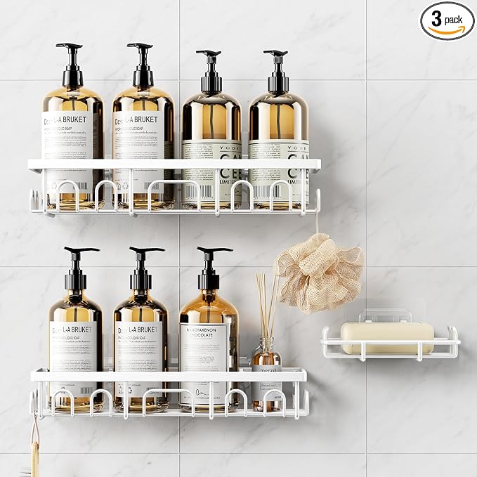 Shower Caddy, 3 Pack Shower Shelves by Deyhoc