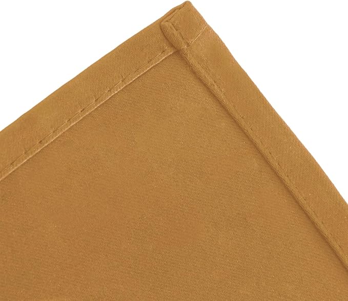 LEMOMO Blackout Curtains 66 x 54 Inch Long Mustard Yellow Curtains Set of 2 - Image 7