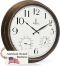 Outdoor Clocks for Patio Large Waterproof by LovelyHomeEssentials