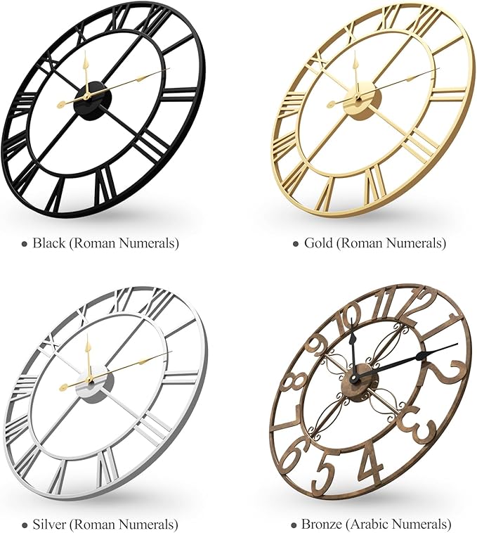 Cuspin 16 Inch Wall Clock, Decorative Clocks - Image 8