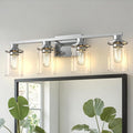 DORESshop 4-Light Vanity Light Fixtures, Chrome Bathroom Light Fixtures Over by DORESshop