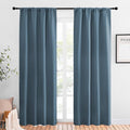 NICETOWN Blackout Curtains for Living Curtains, Smoky Blue, 2 Panels, 42 by 84 by NICETOWN