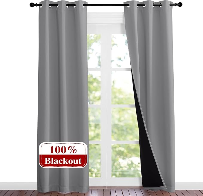 NICETOWN Full Shade Curtain Panels, Pair of Energy Smart & Noise Blocking Out by NICETOWN