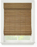 Cordless Woven Wood Roman Shades, 56W x 48H, Bayhead Natural, Sizes 20-72 Wide by FirstRateBlinds