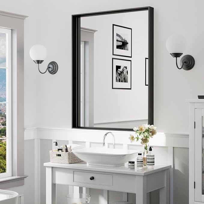36"x 24" Black Bathroom Mirrors - Image 2