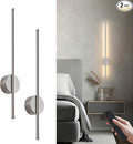 Battery Operated Modern Wall Sconces, Dimmable Wireless Wall Light Set of Two by KARTOOSH