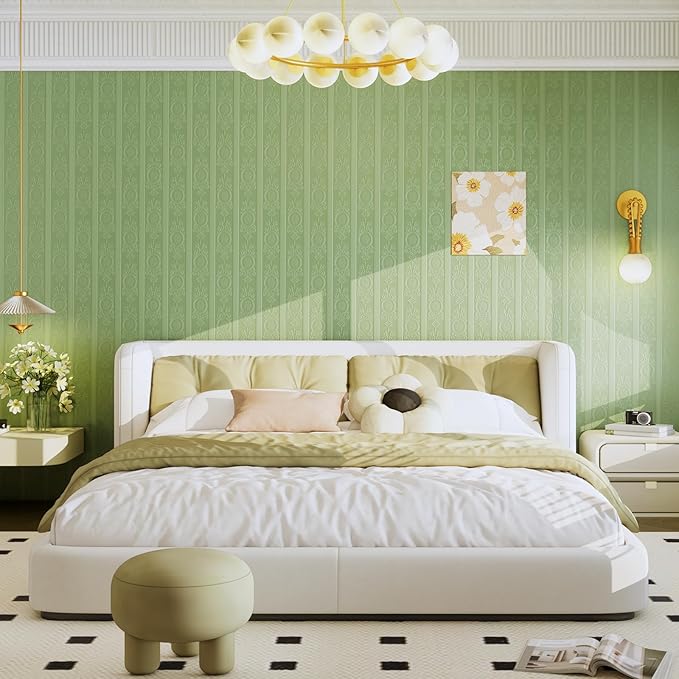 JiffDiff Wallpaper Peel and Stick Textured, 3D Embossed Wall Paper Stick on - Image 2