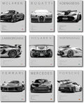 CSLGQGV Car Posters Vintage Racing Car Wall Art Supercar Canvas Prints Painting by Unknown