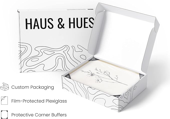 HAUS AND HUES Grey Floral Wall Art - Image 4