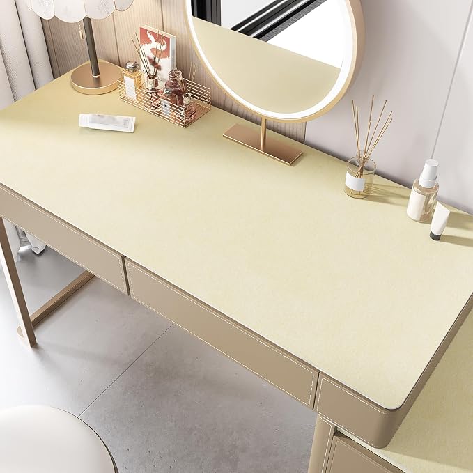 VEELIKE Cream Velvet Fabric Roll Self Adhesive Soft Felt Drawer Liner - Image 6