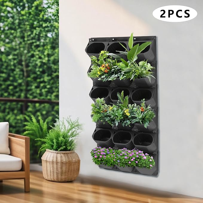 Vertical Wall Planter with 36 Pots, Hanging Garden Plant Flowerpot Holder - Image 4