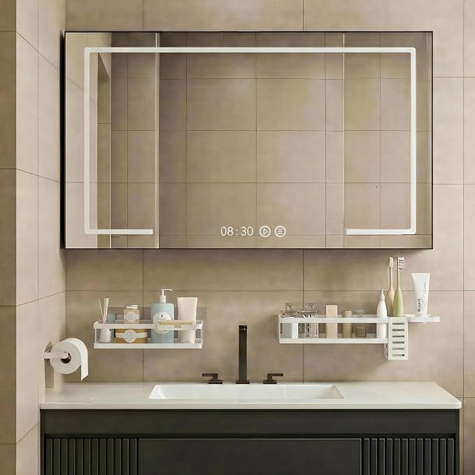PUSDON 5-in-1 Shower Caddy & Kitchen Organizer Set, Wall Mount Wide Spice Rack - Image 2
