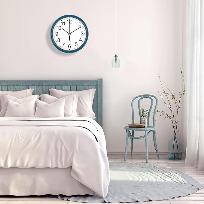 Silent Wall Clock Non Ticking, 6 Inch Wall Clocks Battery Operated, Small - Image 2