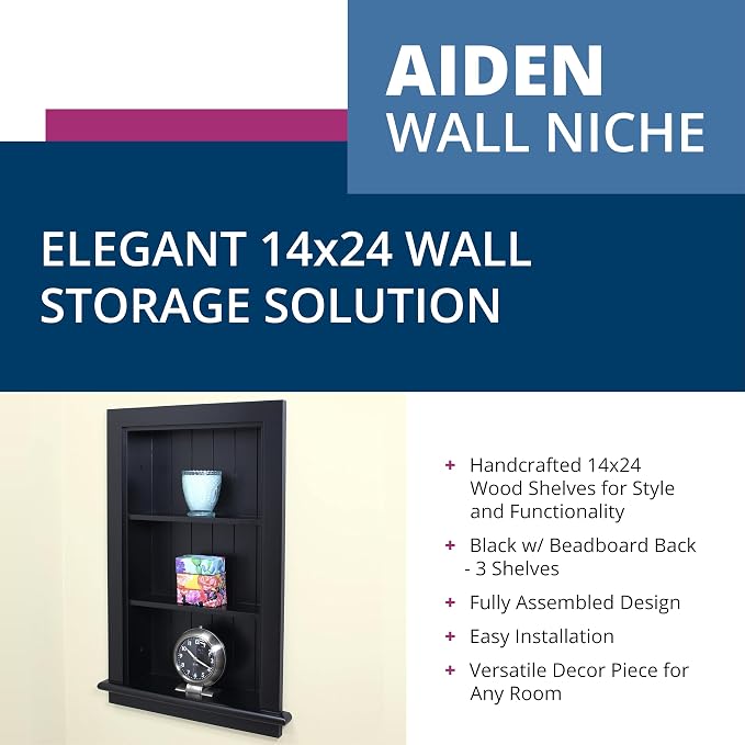 14x24 Aiden Recessed Wall Niche Medicine Cabinet Replacement, in The Wall - Image 2