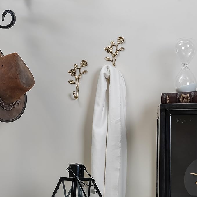 SOFFEE DESIGN 2pcs Metal Dark Gold Coat Hooks - Image 2