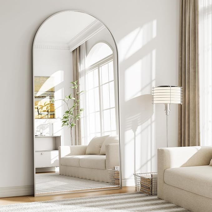 Oversized Full Body Mirror 30x71 inch Arched Full Length Mirror - Image 4
