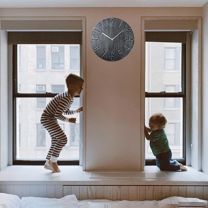 Wall Clock, Silent Clock, Wall Clocks Battery Operated， 12 inch Modern Wall - Image 6
