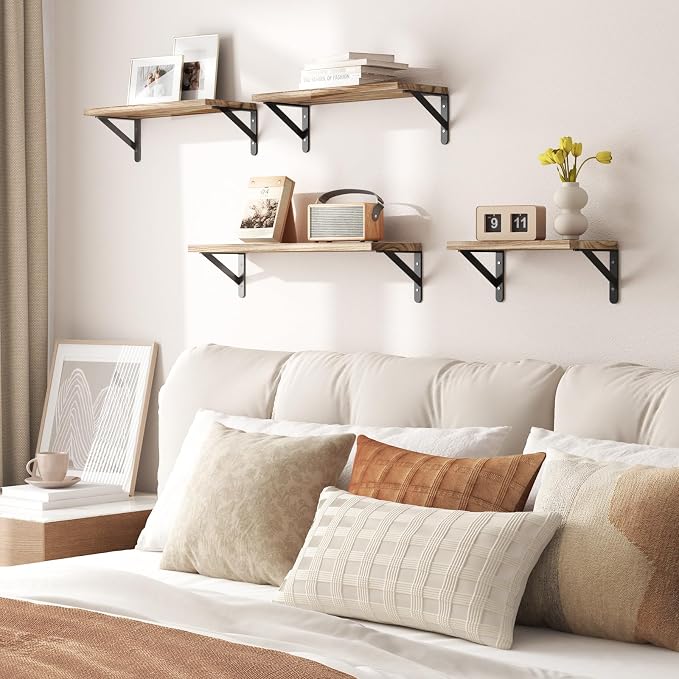 YGEOMER Floating Shelves for Wall Mounted Wall Shelves for Bedroom, Bathroom - Image 7
