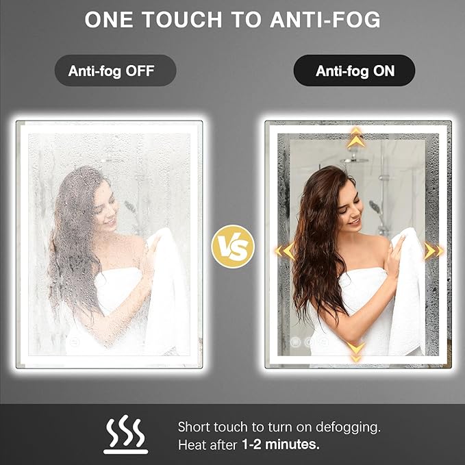 Memobarco LED Mirror for Bathroom 20"x 28" - Image 6