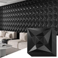 40 PCS 3D Wall Panels for Interior Wall Décor Black 11.8"*11.8" Covering Panels by Umedol