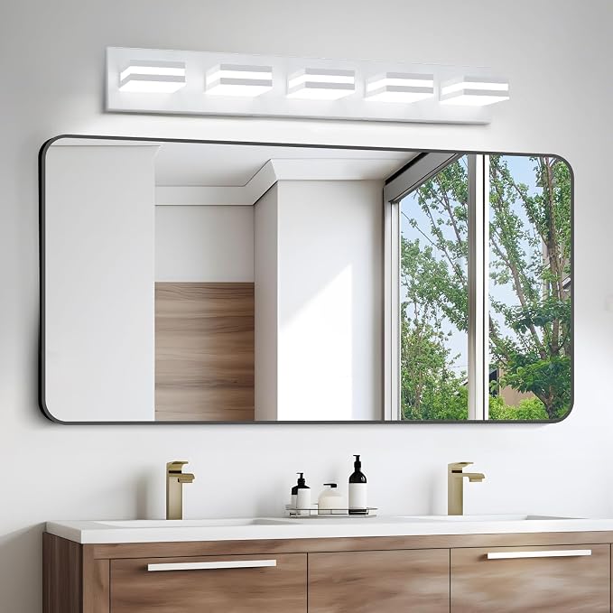 IZORRO LED Modern Bathroom Lights Fixtures, Matte White Acrylic Wall Lighting - Image 6
