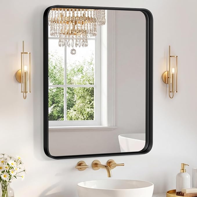 NEWBULIG 28X36 Inch Bathroom Mirror by NEWBULIG