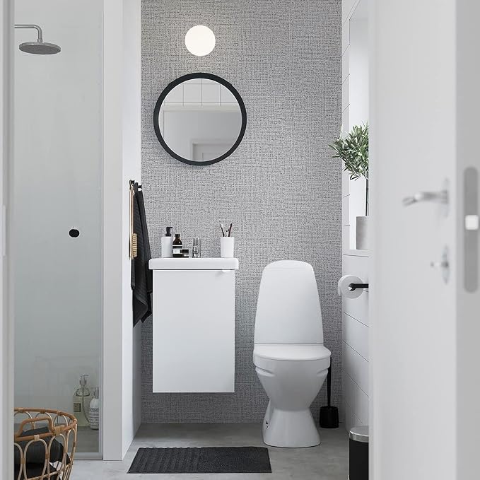 Grey Grasscloth Peel and Stick Wallpaper 17.7inchx118.1inch Textured Wallpaper - Image 7